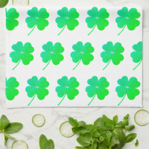 Shamrock St Patricks Día Toallas de Cocina Verde
