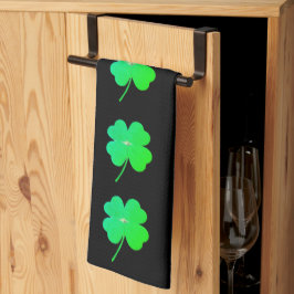 Shamrock St Patricks Día Toallas de Cocina Verde