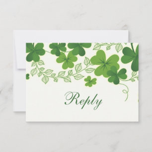 Shamrock (trébol) irlandés Wedding RSVP