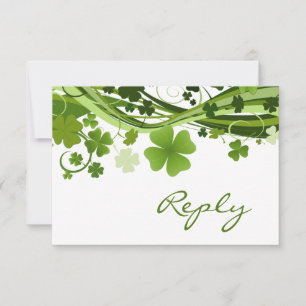 Shamrock (trébol) irlandés Wedding RSVP