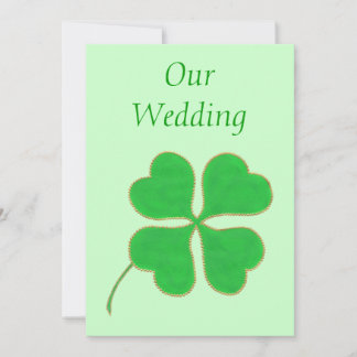 Shamrock verde con puntos dorados, Invitación a la