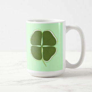 Shamrock verde oscuro, tazas de trébol de cuatro h