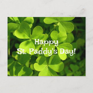 Shamrock verde, postal del Día de San Paddy