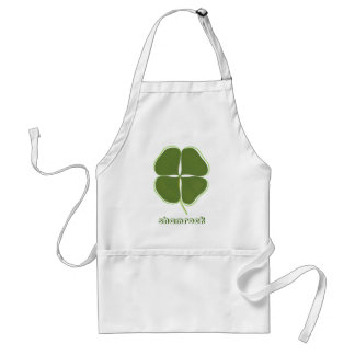Shamrock verde, trébol de cuatro hojas, delantales