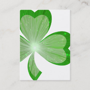Shamrock White Gran tarjeta de visita gorda verde