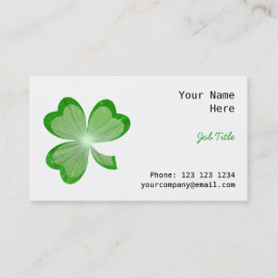 Shamrock White - lado de la tarjeta de visita