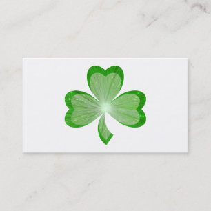 Shamrock White tarjeta de visita