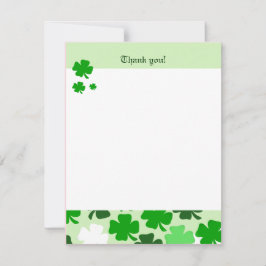 SHAMROCKS St Patricks day 4x5 Flat Gracias nota