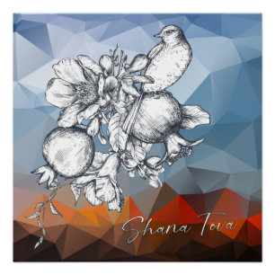 Shana Tova Rosh Hashana Poster de Año Nuevo judío