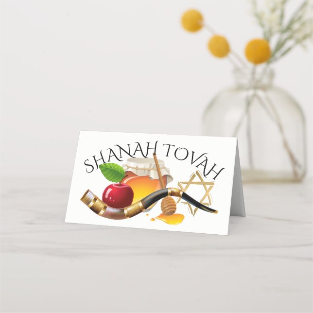 Shanah Tovah Place Card / Tarjeta de inscripción (Anverso)