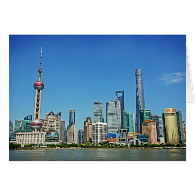 Shanghai, China - Vista desde el límite (Anverso (Horizontal))