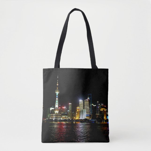 Shanghai de noche en la bolsa de la tote (Anverso)