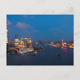 Shanghai por tarjeta postal nocturna