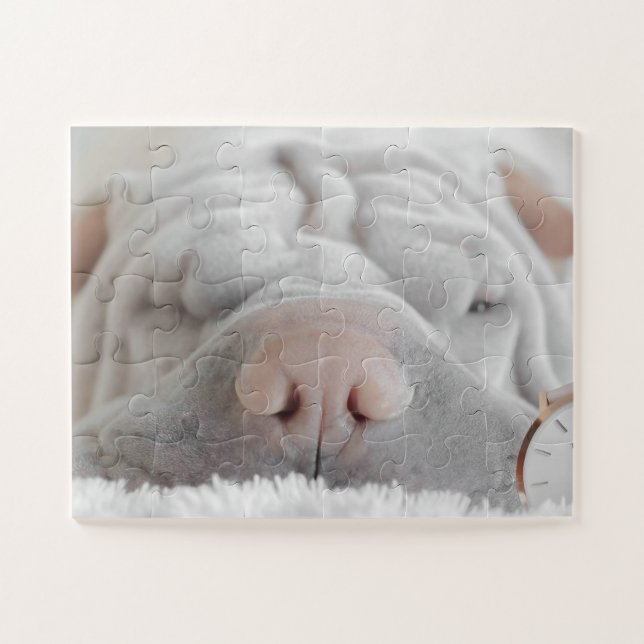 SHAR PEI DOG CEROSEUP PUZZLE (Horizontal)