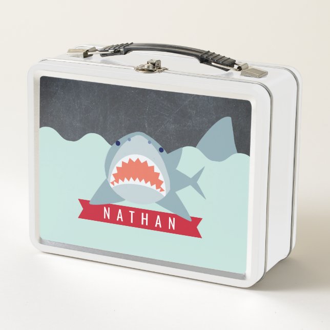 Shark Under the Water Blue Boy Lunch Box (Anverso)