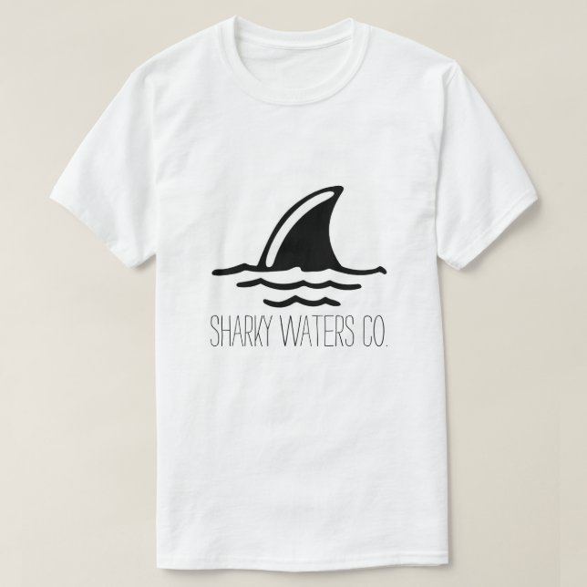 Sharky riega la camiseta de la aleta (Diseño del anverso)