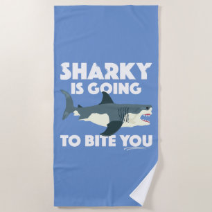 Sharky Va A Morder Tu Diseño - Toalla De Playa