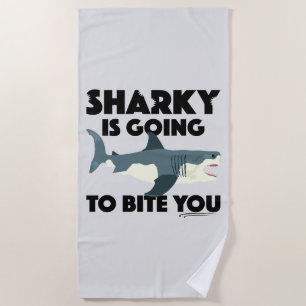 Sharky Va A Morder Tu Diseño - Toalla De Playa