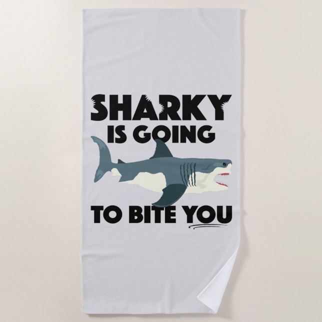 Sharky Va A Morder Tu Diseño - Toalla De Playa (Anverso)