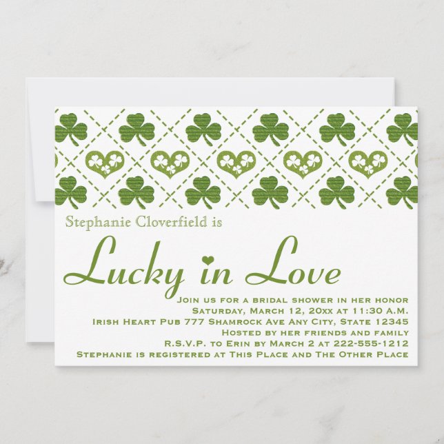 Sharmock e invitaciones nupciales de la ducha de (Anverso)