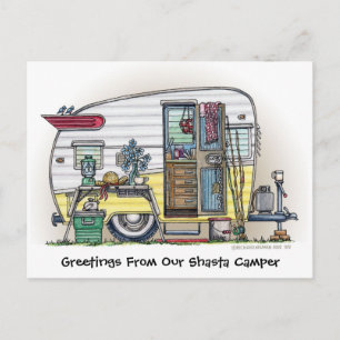Shasta Camper Trailer RV Tarjetas Post