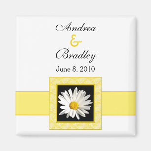 Shasta Daisy imán "Save the Date"