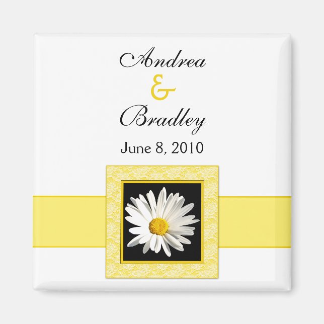 Shasta Daisy imán "Save the Date" (Frente)