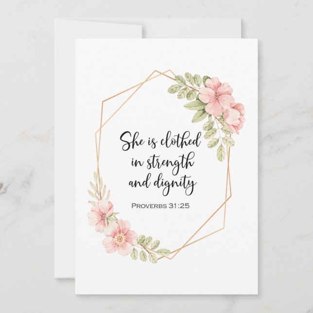 She Is Clothed in Strength and Dignity Birthday (Anverso)