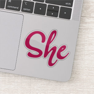 She Vinyl Pegatina