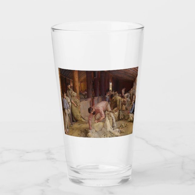 Shearing the Rams (Arte Australiano) (Tom Roberts) (Anverso)