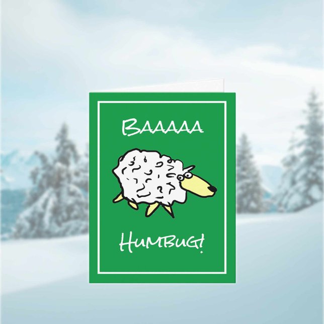 Sheep dice Baaaa Humbug - Tarjeta de Navidades (Subido por el creador)