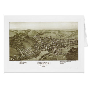 Sheffield, mapa panorámico del PA - 1895