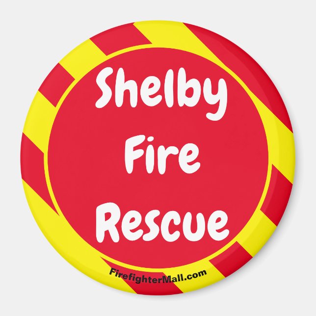 Shelby Fire Rescue Red/Amarillo imán (Frente)