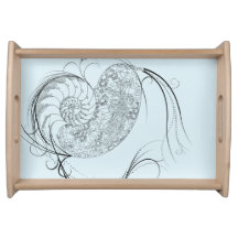 Shell elegante azul diseña la bandeja de la