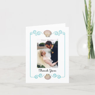 Shell Swirl Gracias Tarjeta Fotográfica