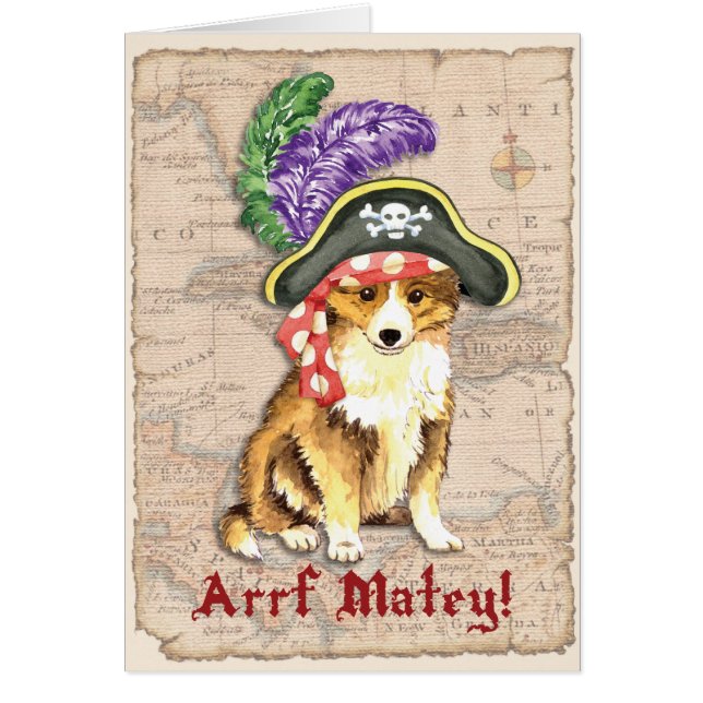 Sheltie Pirate Card (Frente)