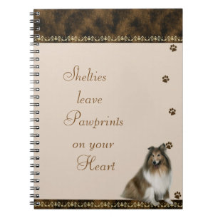 Shelties Pawrints en su ~brown del cuaderno del