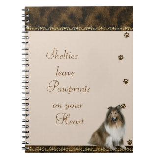 Shelties Pawrints en su ~brown del cuaderno del
