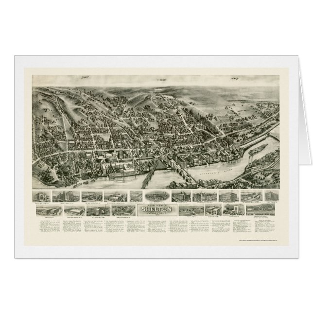 Shelton, mapa panorámico del CT - 1919 (Anverso (Horizontal))