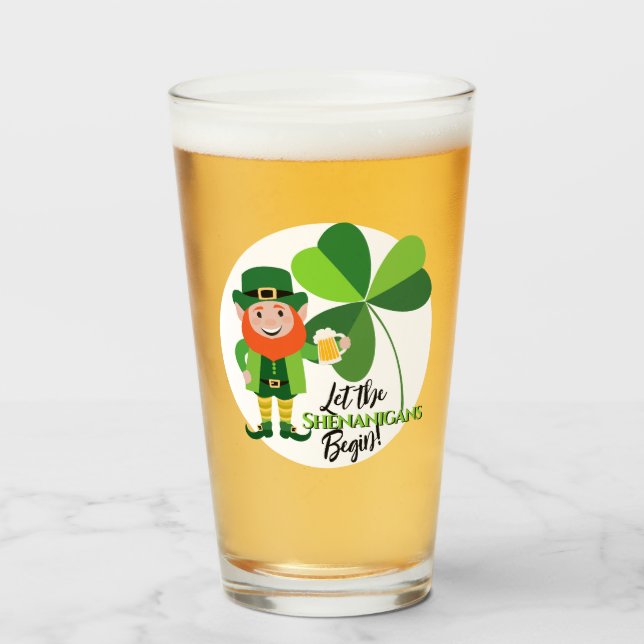 Shenanigans Leprechaun Shamrock St Patrick's Day (Anverso (lleno))