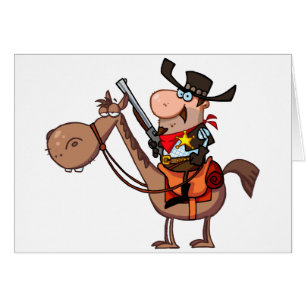 Sheriff con el arma en caballo