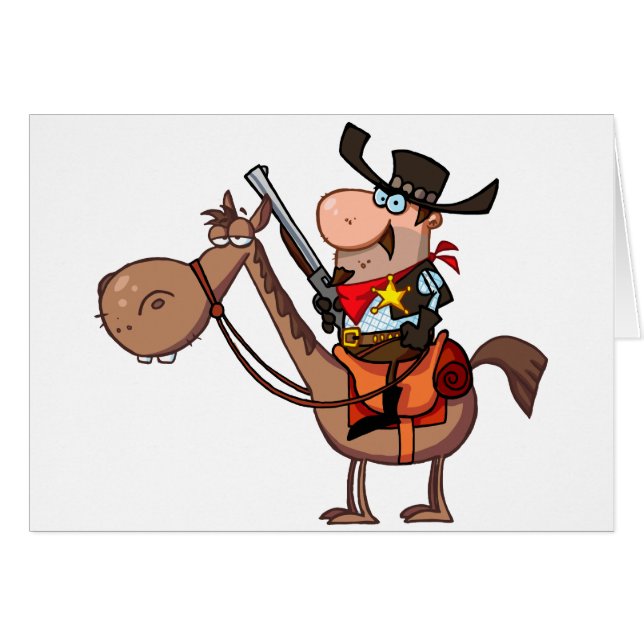 Sheriff con el arma en caballo (Anverso (Horizontal))