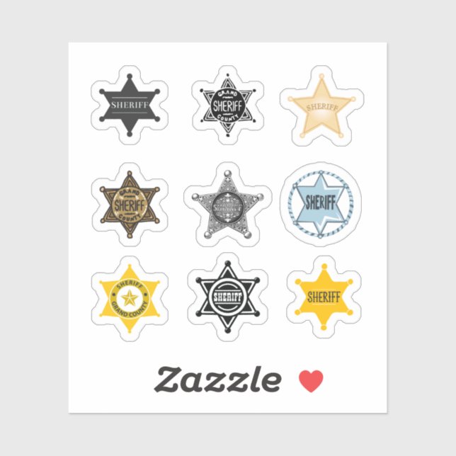 Sheriff Pegatinas (Hoja)