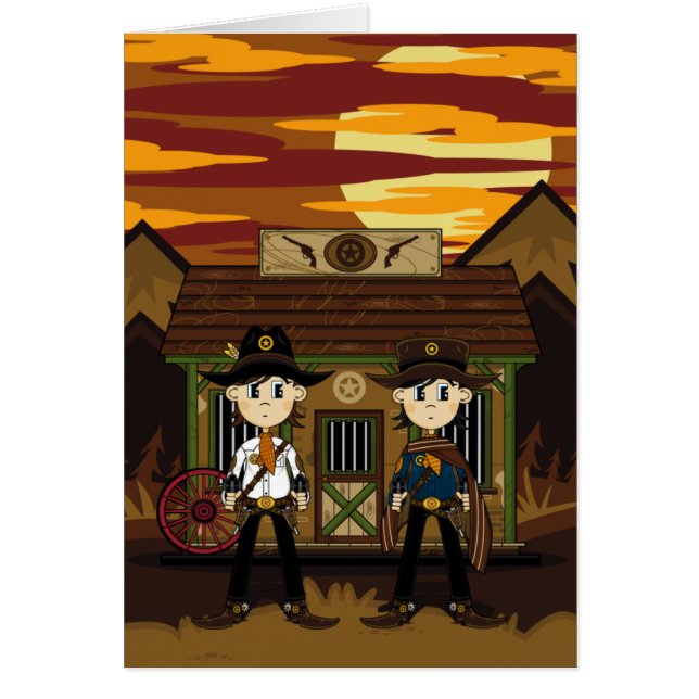 Sheriffs del vaquero en la cárcel occidental (Frente)