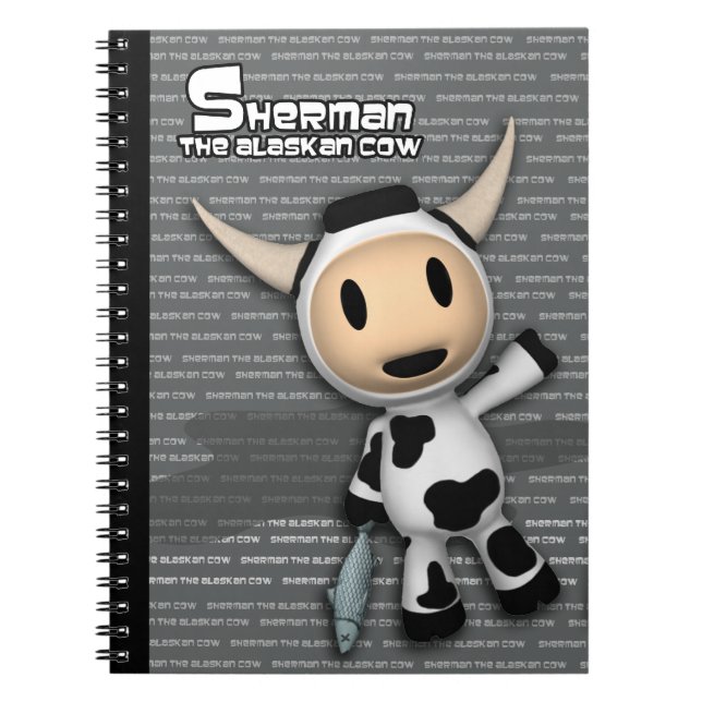 Sherman el cuaderno de Alaska del gris de la vaca (Frente)