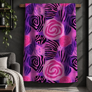 Sherpa Accent decor de manta de leopardo de moda rosa cal