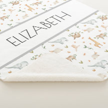 Animales de la madera nombre de bebé manta persona