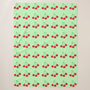 Sherpa Cerezas en la manta verde de 60" x 80"