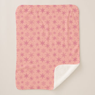 Sherpa Cute copos de nieve con puntos manta