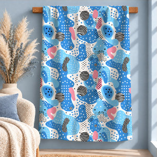 Sherpa Diseño de manta artística azul pastel encantador r